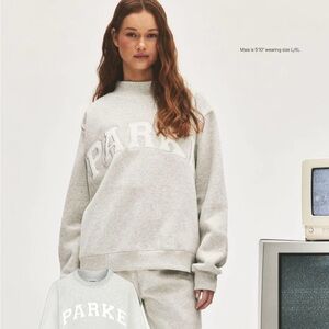 SOLD OUT Parke Varsity Mockneck Classic Grey + White